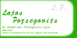 lajos pozsegovits business card